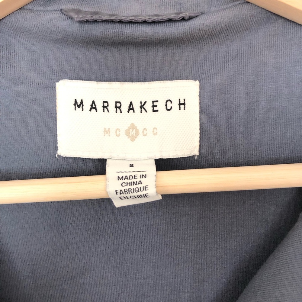 Anthropologie Marrakech Quilted Blue Utility Jacket - Picture 4 of 4